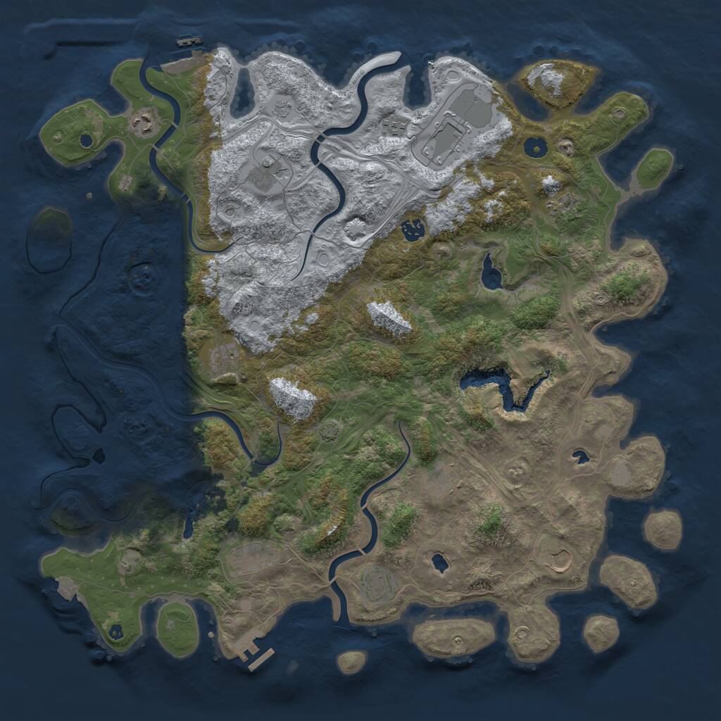 Rust Map: Procedural Map, Size: 4750, Seed: 1663209847, 17 Monuments