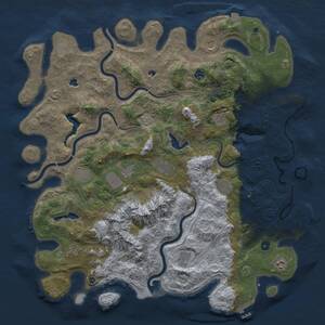 Thumbnail Rust Map: Procedural Map, Size: 5000, Seed: 245566470, 17 Monuments