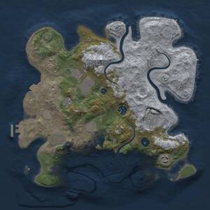Thumbnail Rust Map: Procedural Map, Size: 3500, Seed: 167991448, 14 Monuments
