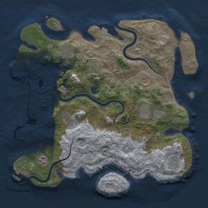 Thumbnail Rust Map: Procedural Map, Size: 3800, Seed: 1516299002, 16 Monuments