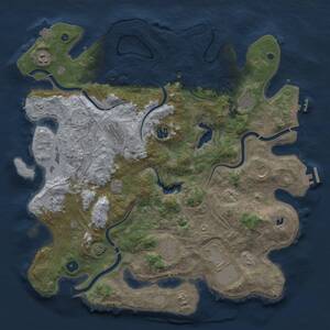 Thumbnail Rust Map: Procedural Map, Size: 4250, Seed: 897045859, 15 Monuments