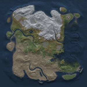 Thumbnail Rust Map: Procedural Map, Size: 3750, Seed: 389983744, 16 Monuments