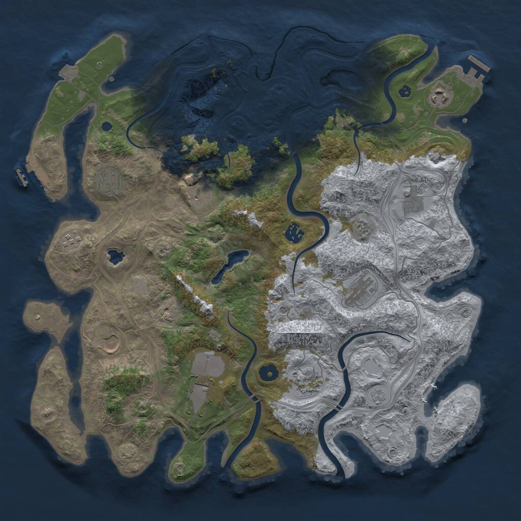 Rust Map: Procedural Map, Size: 4250, Seed: 158757, 16 Monuments