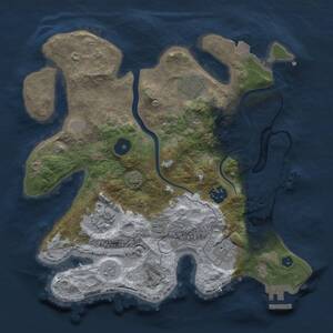 Thumbnail Rust Map: Procedural Map, Size: 3000, Seed: 16656012, 11 Monuments