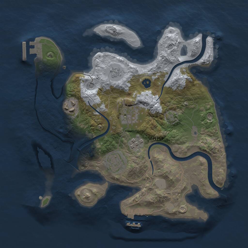Rust Map: Procedural Map, Size: 2700, Seed: 670229, 10 Monuments