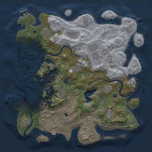 Thumbnail Rust Map: Procedural Map, Size: 4000, Seed: 1185936066, 16 Monuments