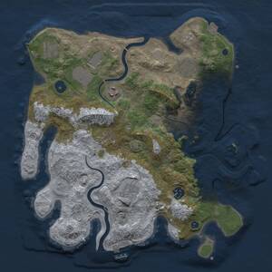 Thumbnail Rust Map: Procedural Map, Size: 3500, Seed: 621794355, 14 Monuments