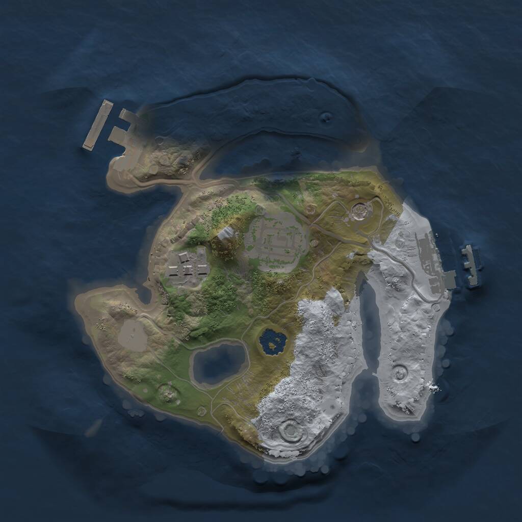 Rust Map: Procedural Map, Size: 2000, Seed: 104024222, 6 Monuments