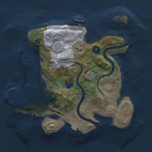 Thumbnail Rust Map: Procedural Map, Size: 2800, Seed: 694987877, 9 Monuments