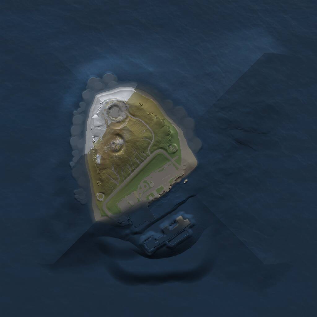 Rust Map: Procedural Map, Size: 1000, Seed: 2108248878, 2 Monuments