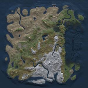 Thumbnail Rust Map: Procedural Map, Size: 4800, Seed: 1669911977, 16 Monuments