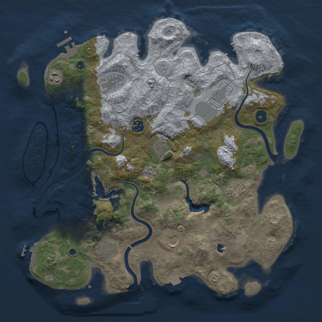Rust Map: Procedural Map, Size: 4000, Seed: 1726376031, 15 Monuments