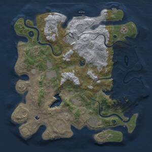 Thumbnail Rust Map: Procedural Map, Size: 4000, Seed: 203865100, 17 Monuments
