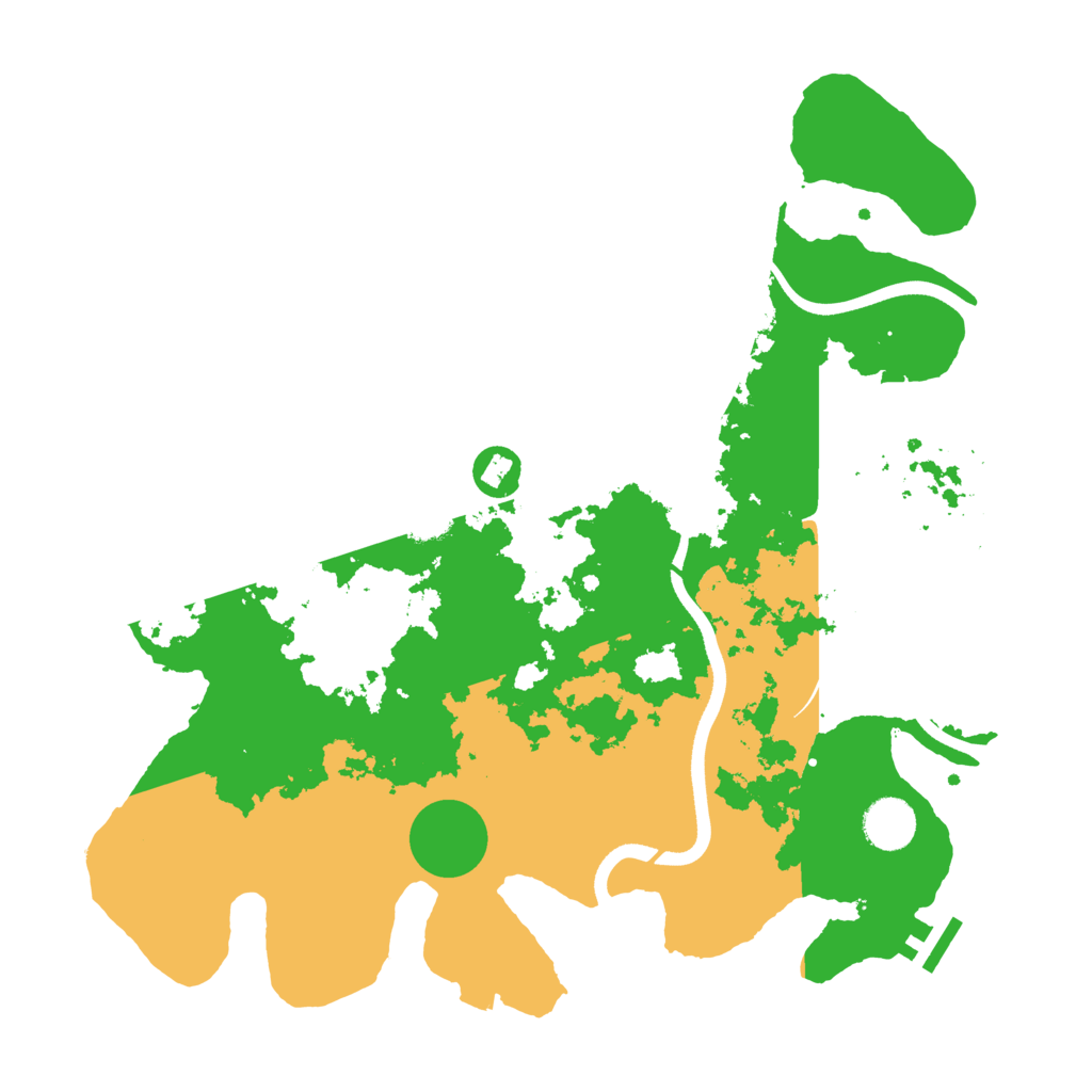 Biome Rust Map: Procedural Map, Size: 3700, Seed: 103447391