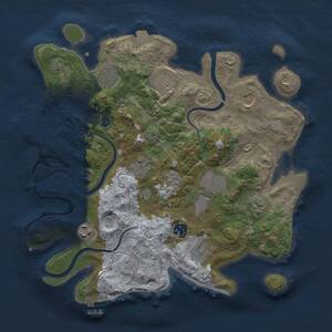 Thumbnail Rust Map: Procedural Map, Size: 3500, Seed: 287013892, 16 Monuments