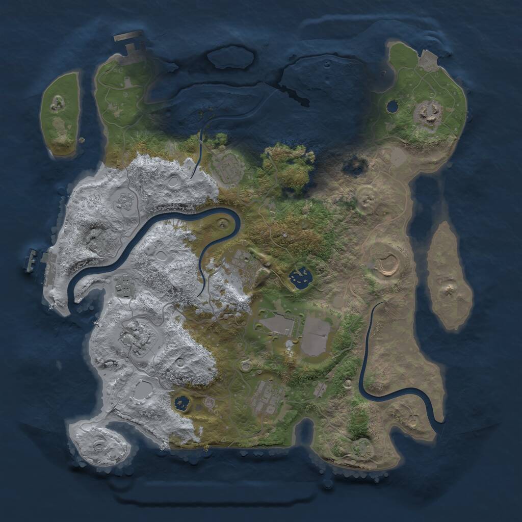 Rust Map: Procedural Map, Size: 3630, Seed: 942882514, 15 Monuments