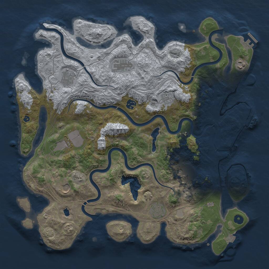 Rust Map: Procedural Map, Size: 4250, Seed: 131577, 16 Monuments