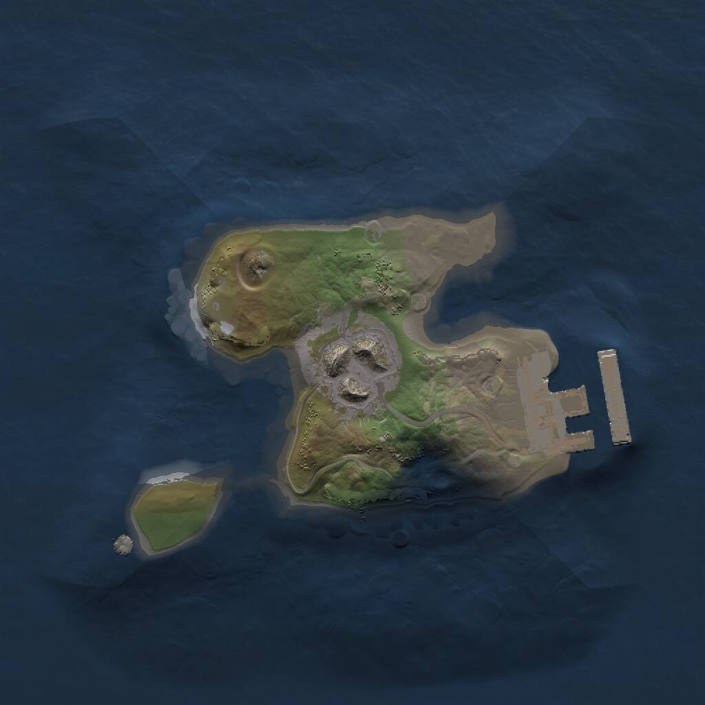 Rust Map: Procedural Map, Size: 1500, Seed: 87125, 3 Monuments