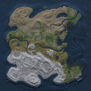Thumbnail Rust Map: Procedural Map, Size: 3700, Seed: 1874840089, 17 Monuments
