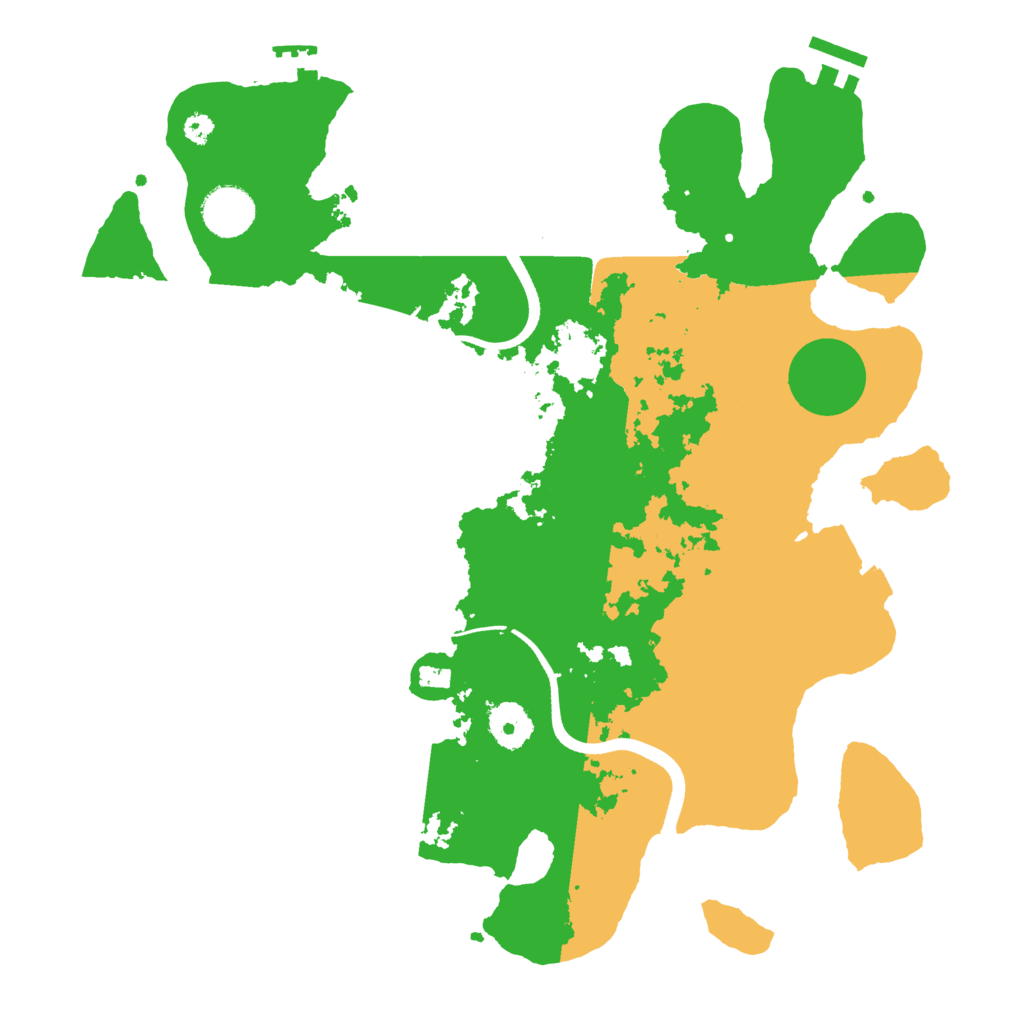 Biome Rust Map: Procedural Map, Size: 3500, Seed: 573740513