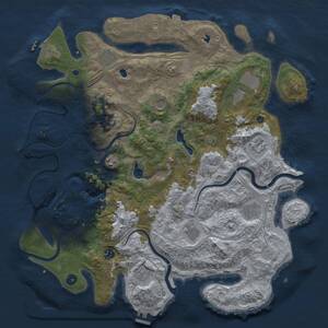 Thumbnail Rust Map: Procedural Map, Size: 4500, Seed: 184799057, 16 Monuments