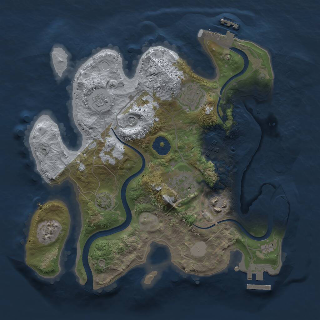 Rust Map: Procedural Map, Size: 2700, Seed: 503581, 10 Monuments