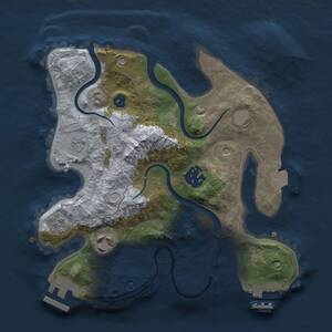 Thumbnail Rust Map: Procedural Map, Size: 2500, Seed: 486328296, 8 Monuments