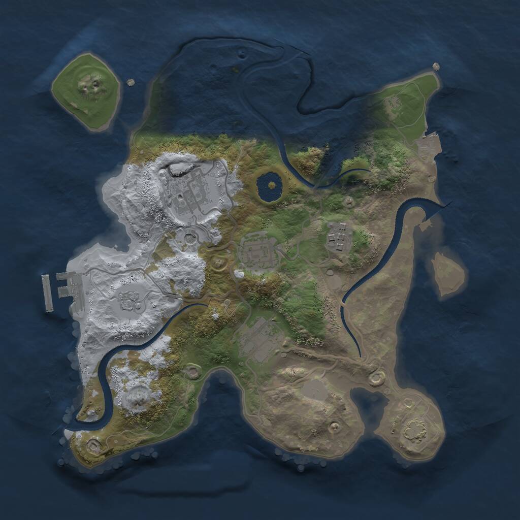 Rust Map: Procedural Map, Size: 2800, Seed: 804100817, 9 Monuments