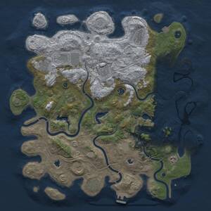 Thumbnail Rust Map: Procedural Map, Size: 4500, Seed: 414422713, 17 Monuments