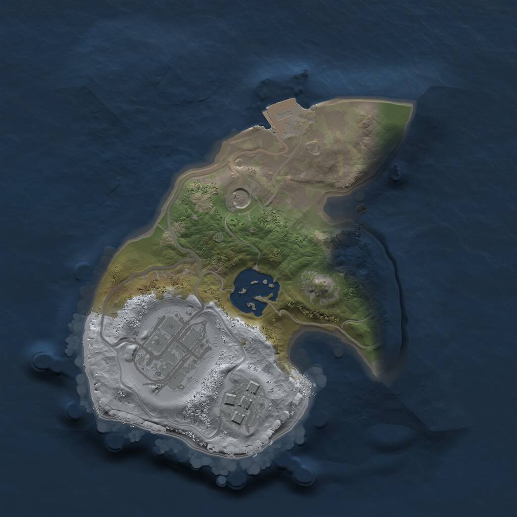 Rust Map: Procedural Map, Size: 1699, Seed: 2147483647, 5 Monuments