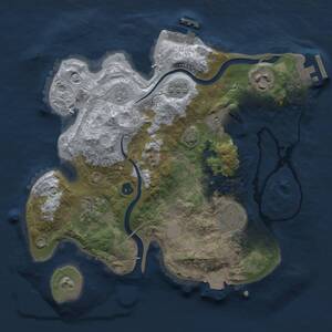 Thumbnail Rust Map: Procedural Map, Size: 2750, Seed: 276467347, 10 Monuments