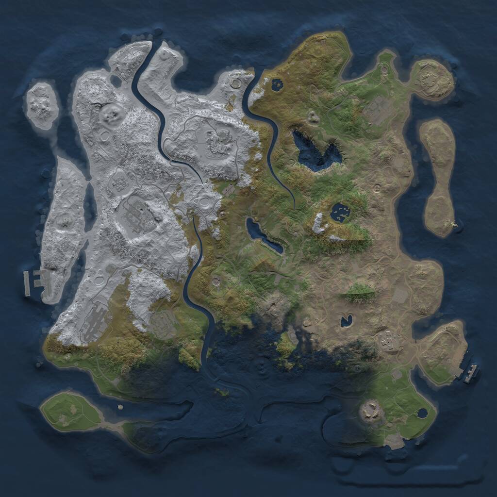Rust Map: Procedural Map, Size: 4000, Seed: 551064546, 15 Monuments