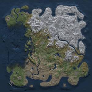 Thumbnail Rust Map: Procedural Map, Size: 5000, Seed: 778083612, 16 Monuments