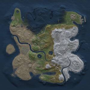 Thumbnail Rust Map: Procedural Map, Size: 3250, Seed: 169511604, 13 Monuments