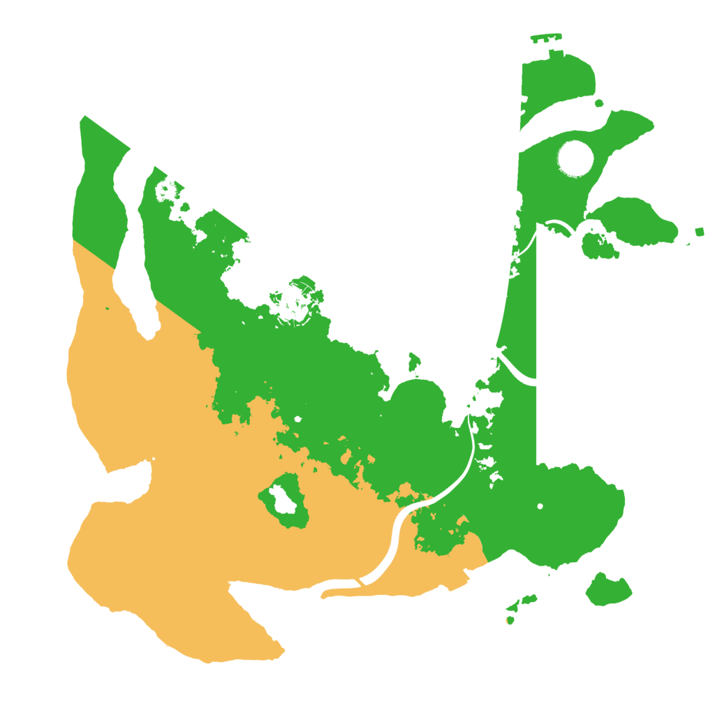 Biome Rust Map: Procedural Map, Size: 3500, Seed: 25502