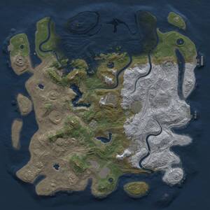 Thumbnail Rust Map: Procedural Map, Size: 4500, Seed: 2113543804, 16 Monuments