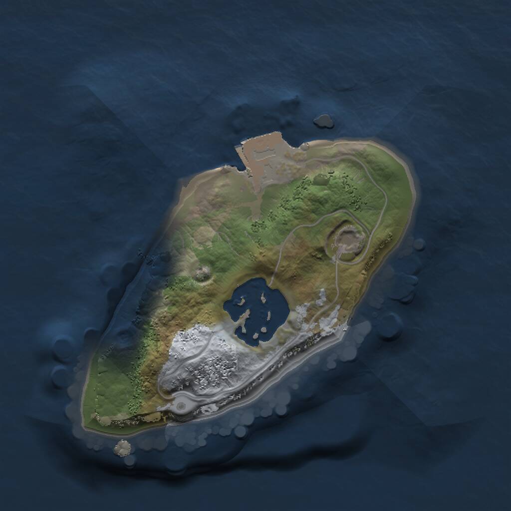 Rust Map: Procedural Map, Size: 1250, Seed: 741226, 2 Monuments