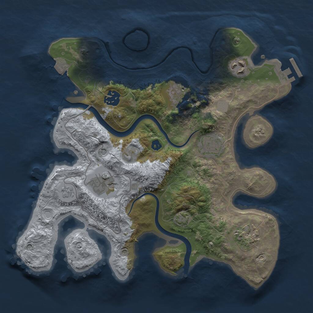 Rust Map: Procedural Map, Size: 3000, Seed: 211160261, 11 Monuments