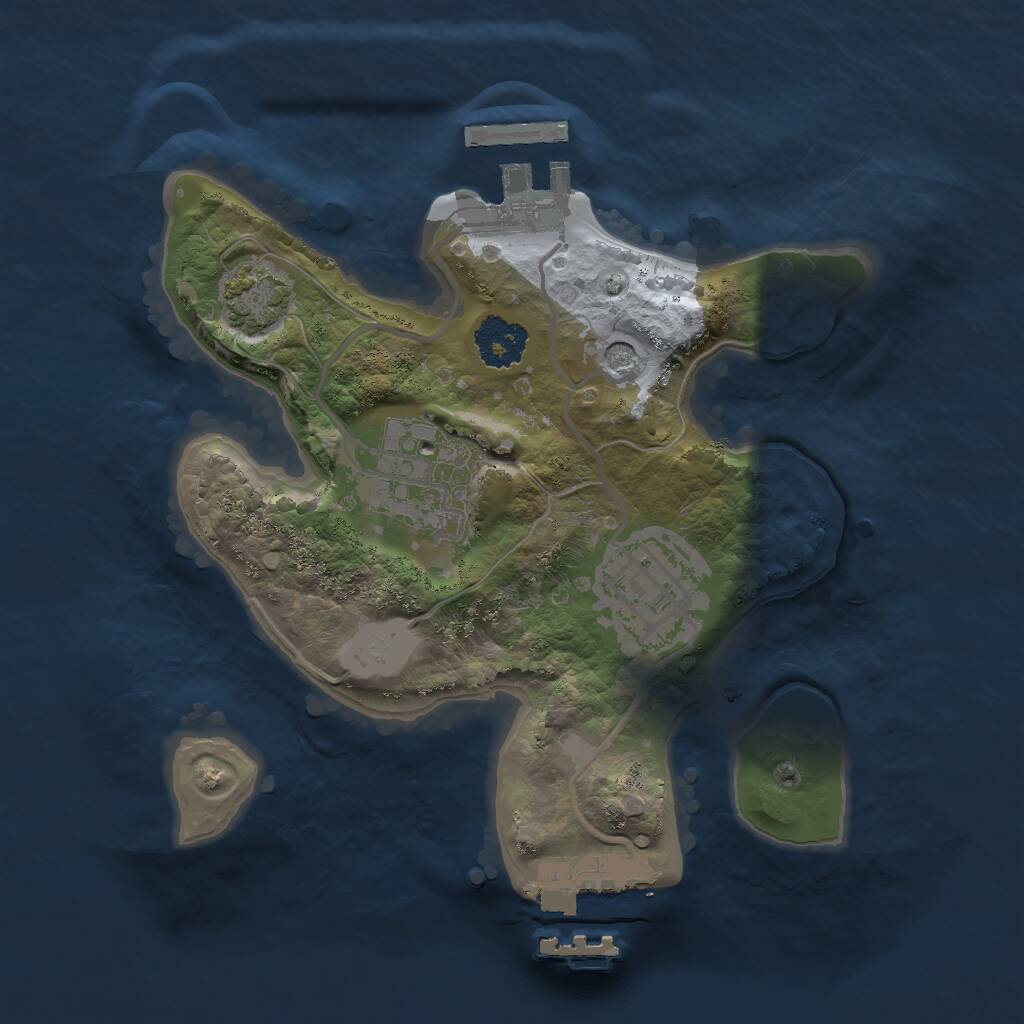 Rust Map: Procedural Map, Size: 2000, Seed: 318928040, 7 Monuments