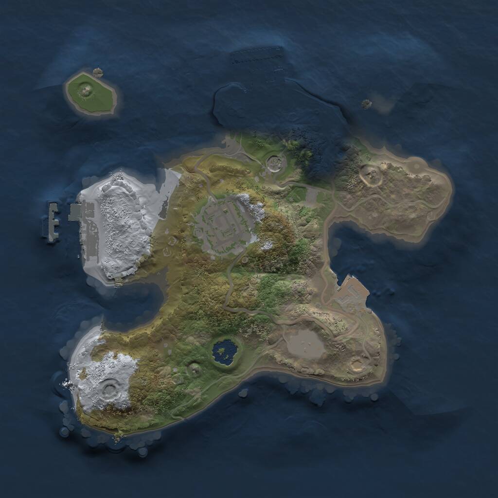 Rust Map: Procedural Map, Size: 2000, Seed: 78120, 5 Monuments