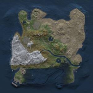 Thumbnail Rust Map: Procedural Map, Size: 3000, Seed: 1939901401, 13 Monuments