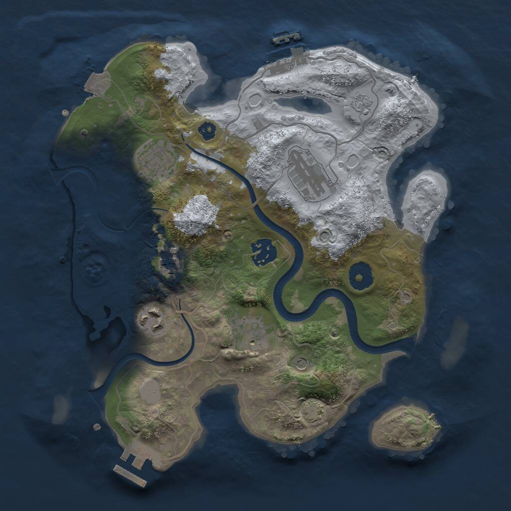 Rust Map: Procedural Map, Size: 2900, Seed: 121315421, 12 Monuments