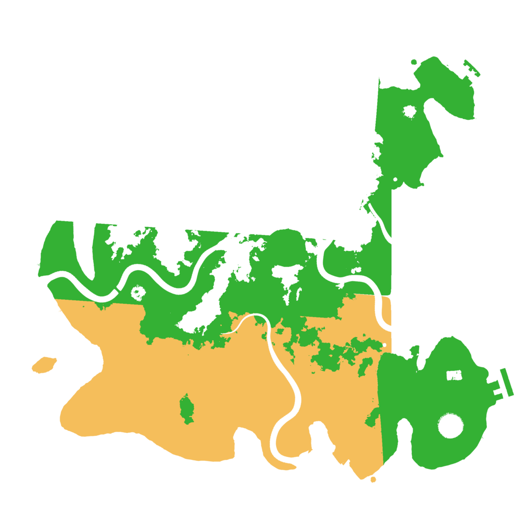 Biome Rust Map: Procedural Map, Size: 3700, Seed: 419370820