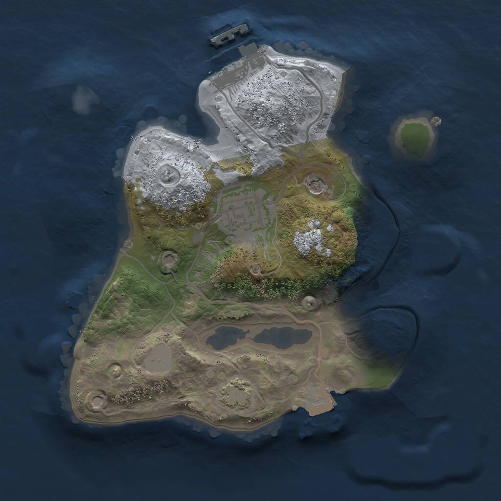 Rust Map: Procedural Map, Size: 2000, Seed: 255255, 5 Monuments