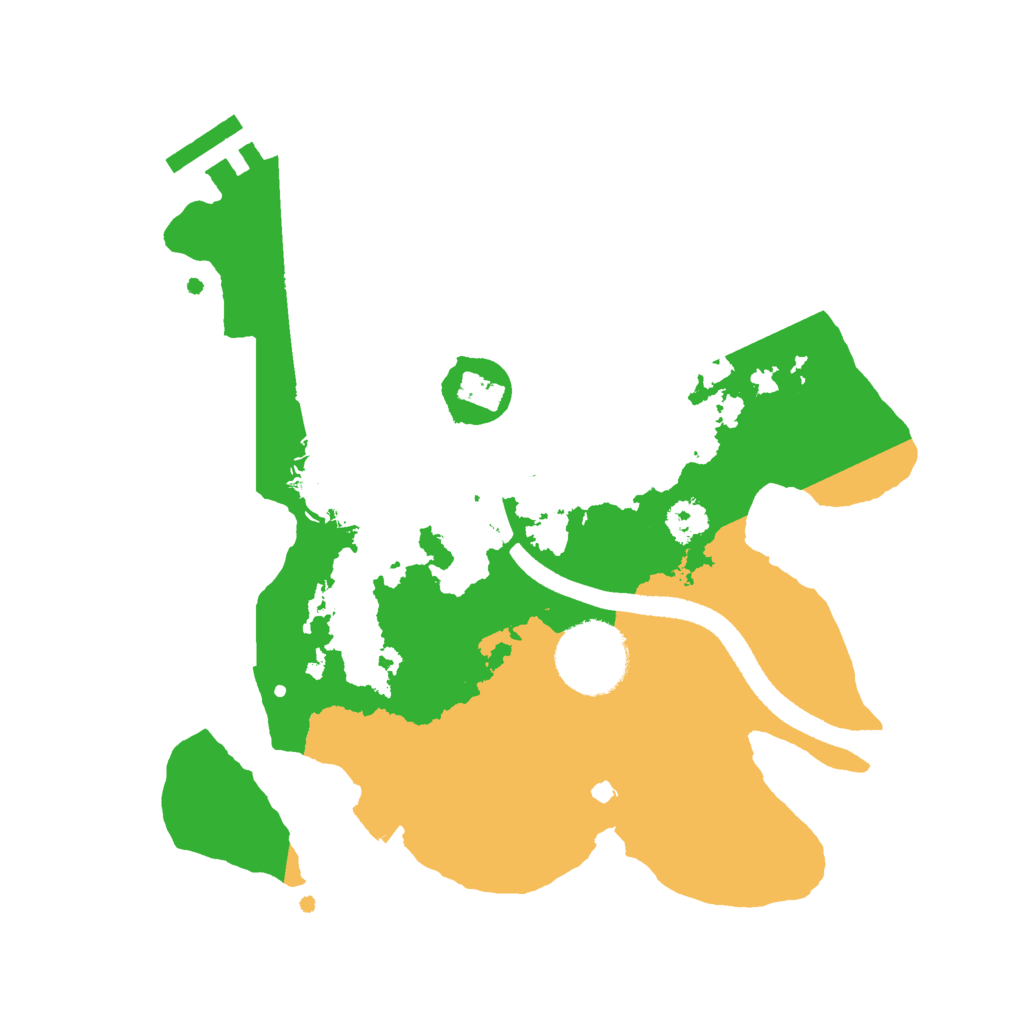 Biome Rust Map: Procedural Map, Size: 2500, Seed: 1983765880