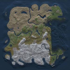 Thumbnail Rust Map: Procedural Map, Size: 4500, Seed: 1310695176, 16 Monuments
