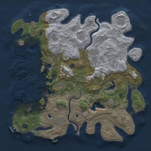 Thumbnail Rust Map: Procedural Map, Size: 4750, Seed: 1999346342, 17 Monuments