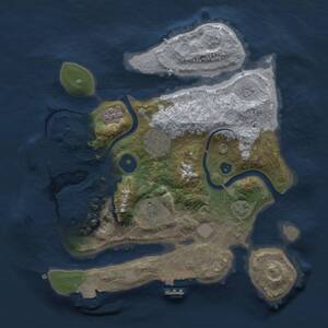 Thumbnail Rust Map: Procedural Map, Size: 2800, Seed: 1624491238, 9 Monuments