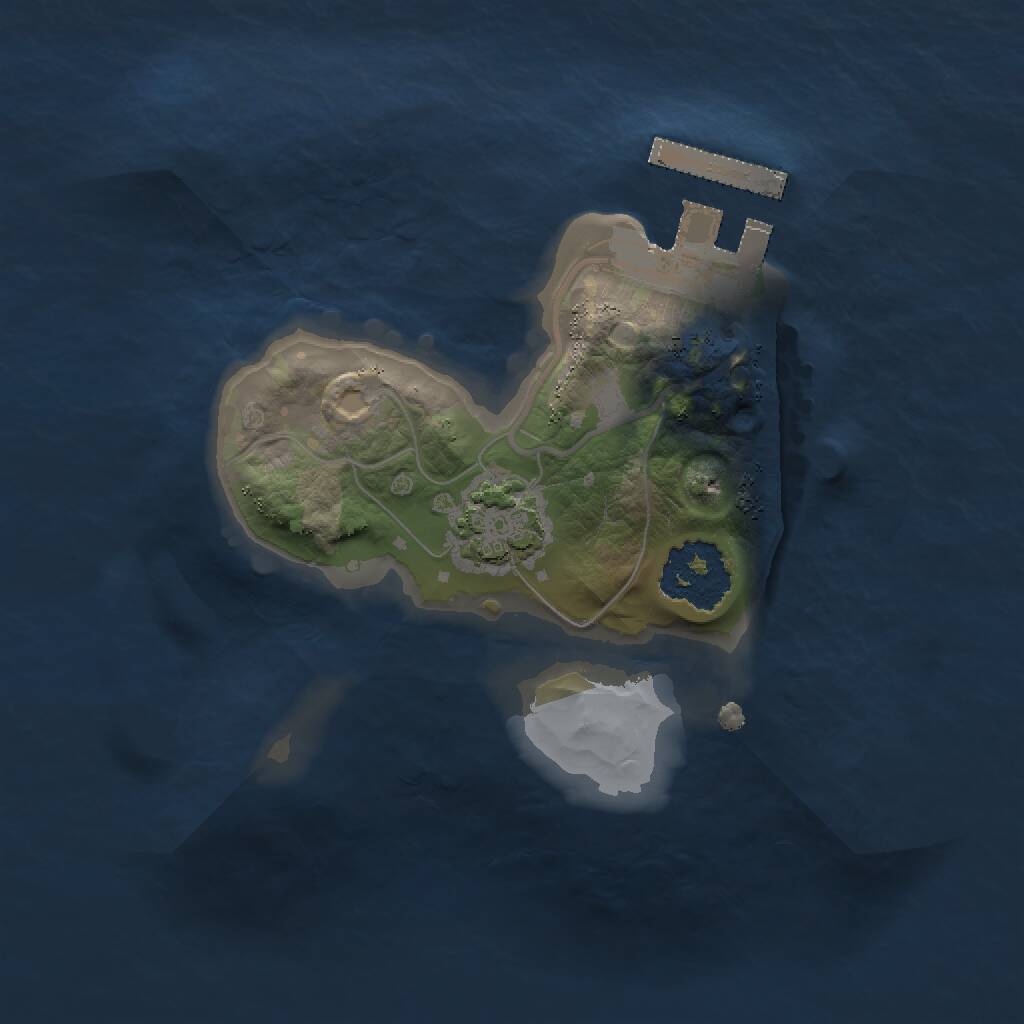 Rust Map: Procedural Map, Size: 1500, Seed: 1310695176, 3 Monuments