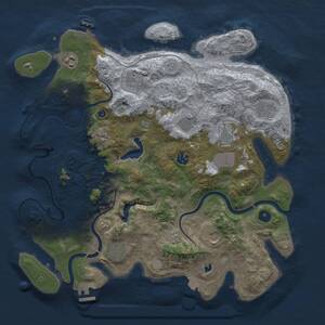 Thumbnail Rust Map: Procedural Map, Size: 4000, Seed: 51816347, 15 Monuments